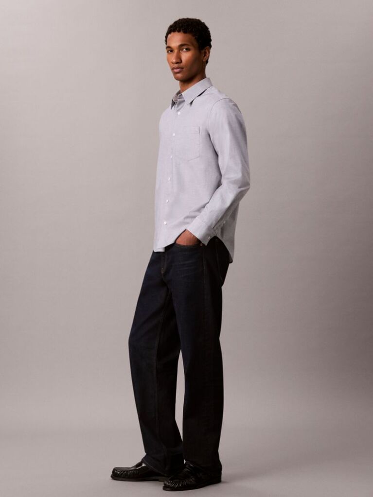 Blue Oxford Button-Down Shirt  Men