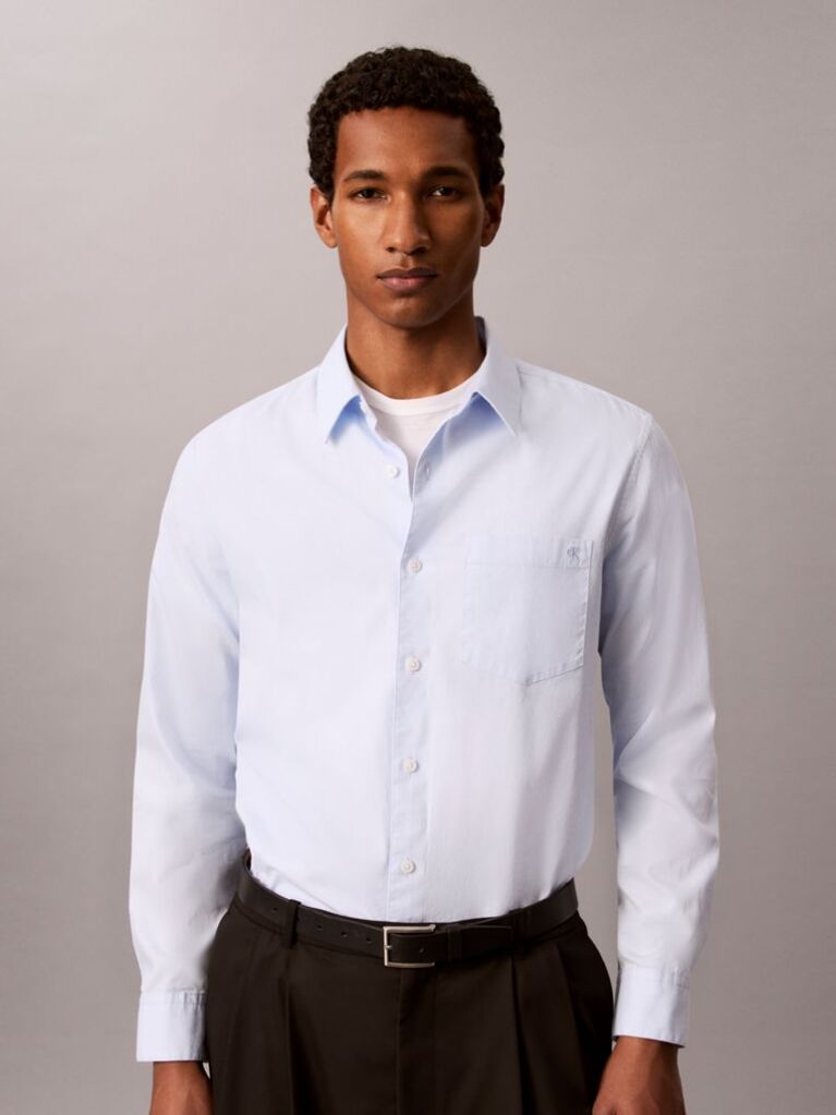 Blue Oxford Button-Down Shirt  Men