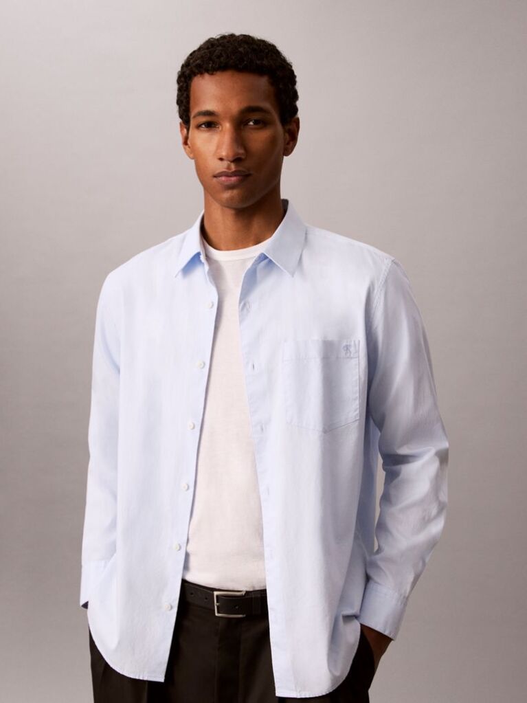 Blue Oxford Button-Down Shirt  Men