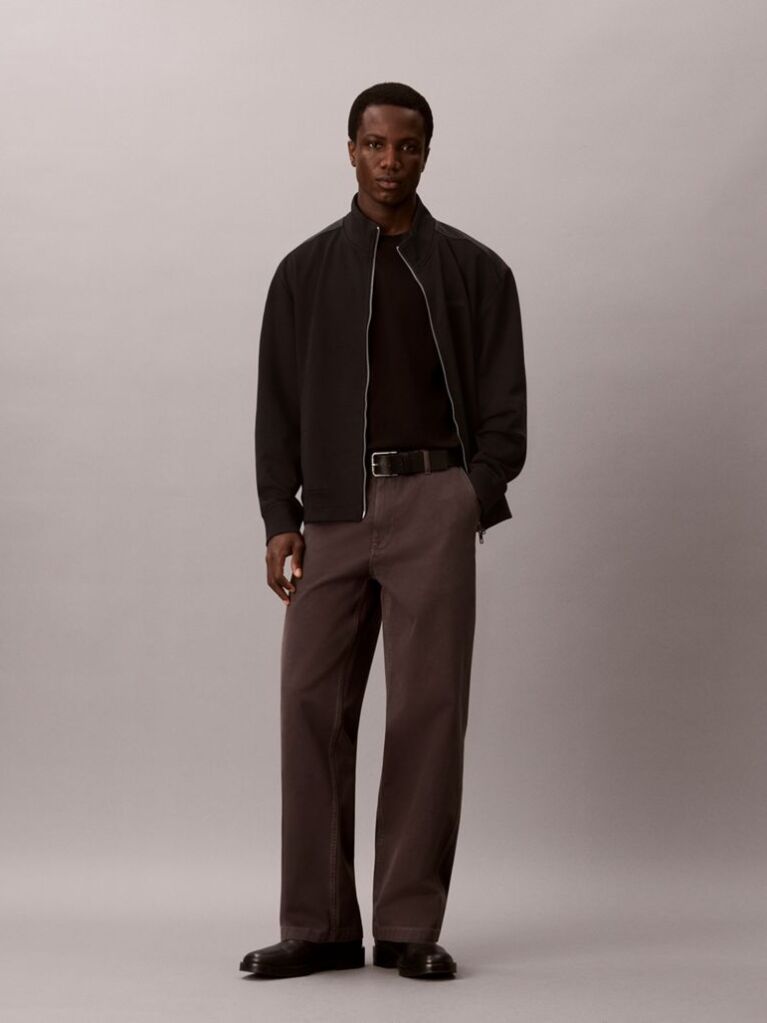 Black Premium Terry Zip-Up Jacket  Men