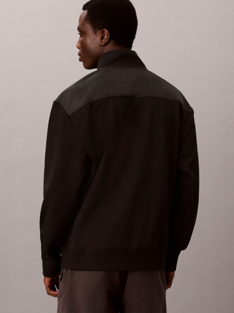 Black Premium Terry Zip-Up Jacket  Men