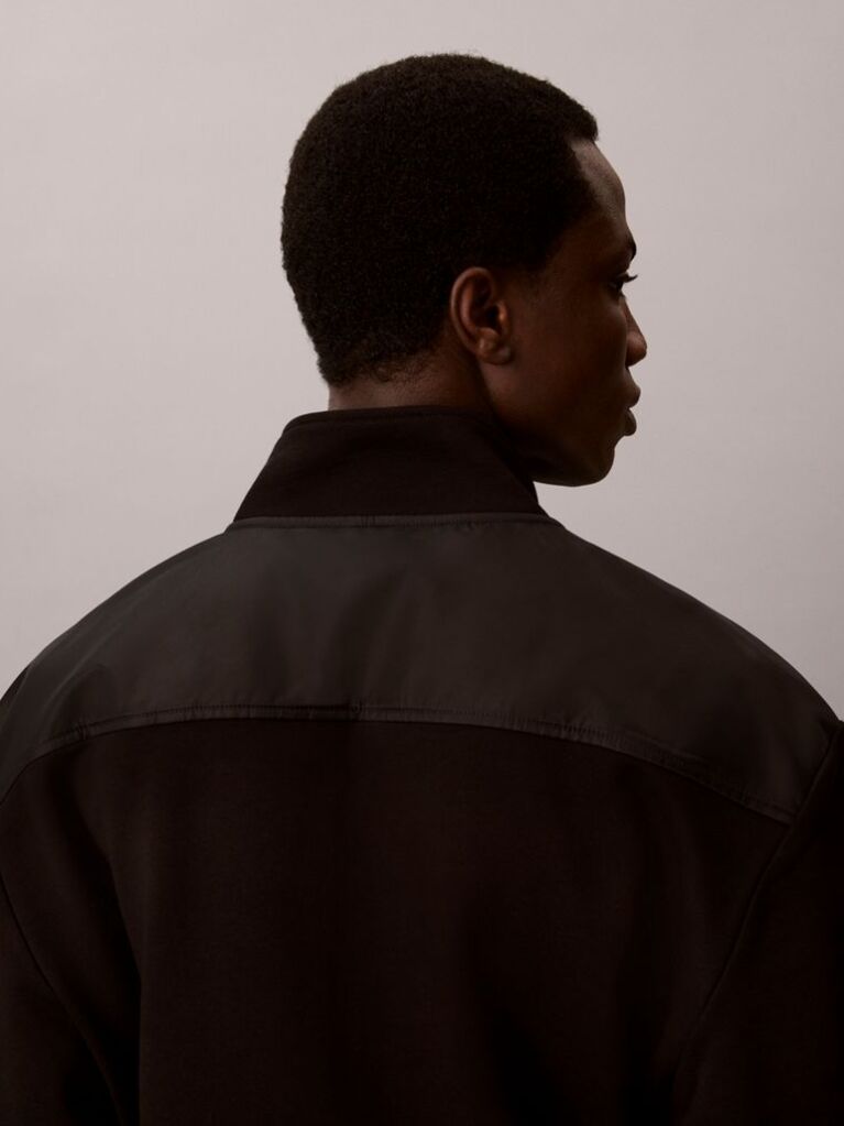 Black Premium Terry Zip-Up Jacket  Men
