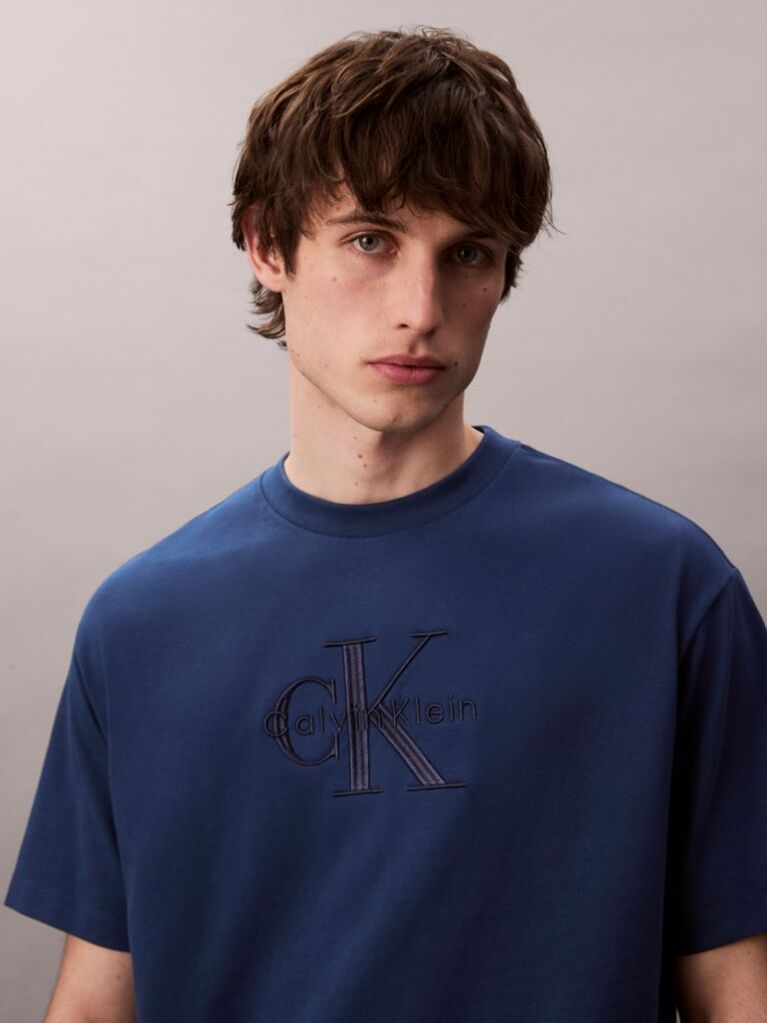 Μπλε Κοντομάνικο T-Shirt  Άνδρας