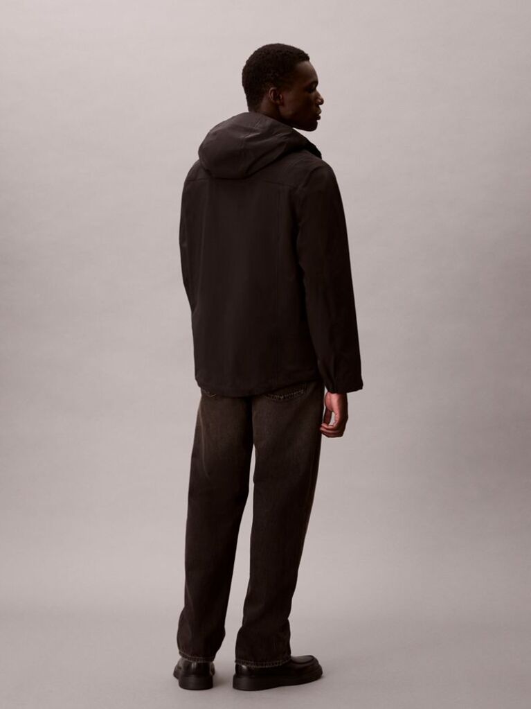 Black Technical Bonded Windbreaker  Men