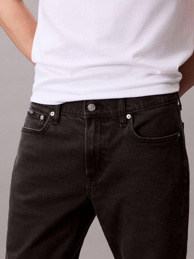 Black Slim Tapered Jeans  Men
