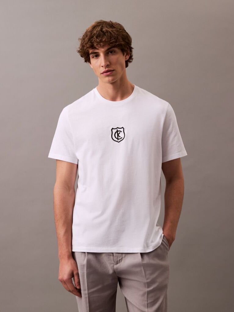 Λευκό T-shirt Με Λογότυπο  Άνδρας