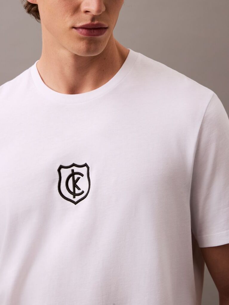 Λευκό T-shirt Με Λογότυπο  Άνδρας