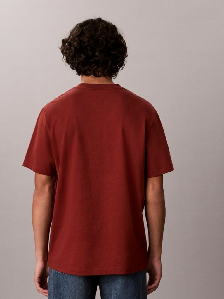 Red Monogram Logo T-Shirt  Men
