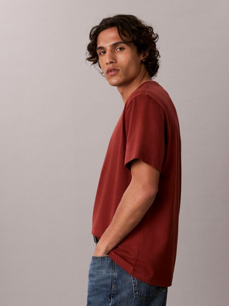 Red Monogram Logo T-Shirt  Men