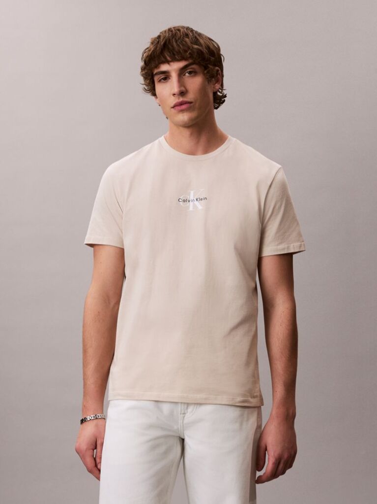 White Monogram Logo T-shirt  Men
