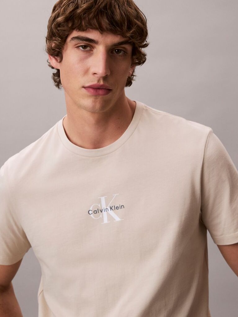 White Monogram Logo T-shirt  Men