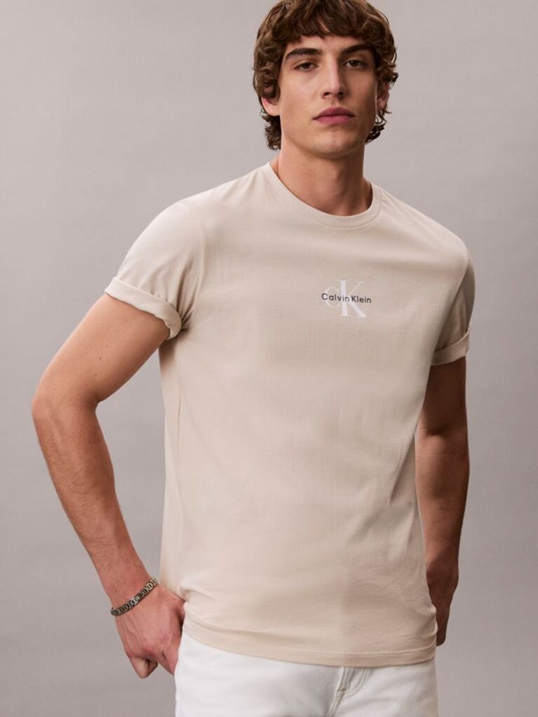 White Monogram Logo T-shirt  Men