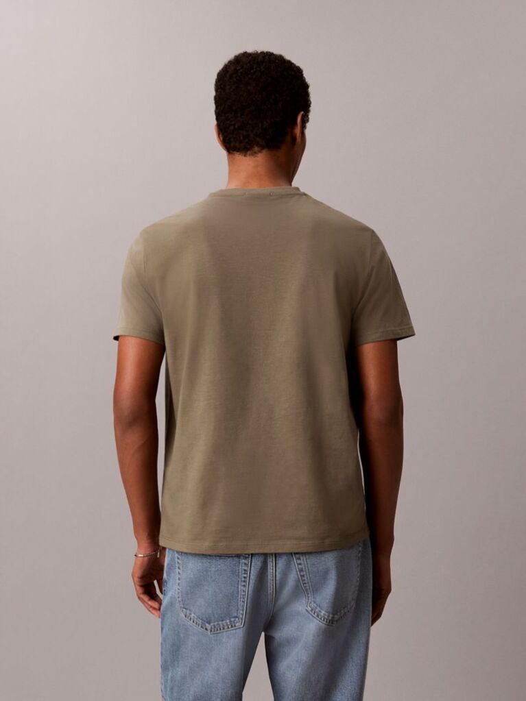 Green Cotton Badge T-shirt  Men