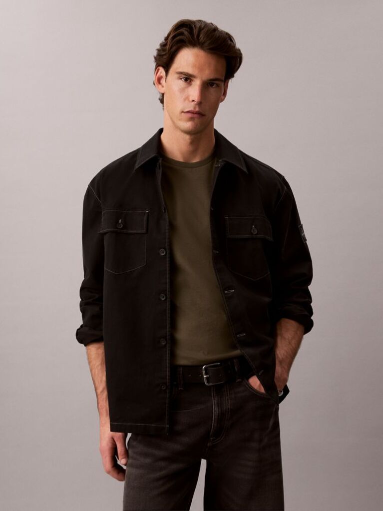 Green Cotton Badge T-shirt  Men
