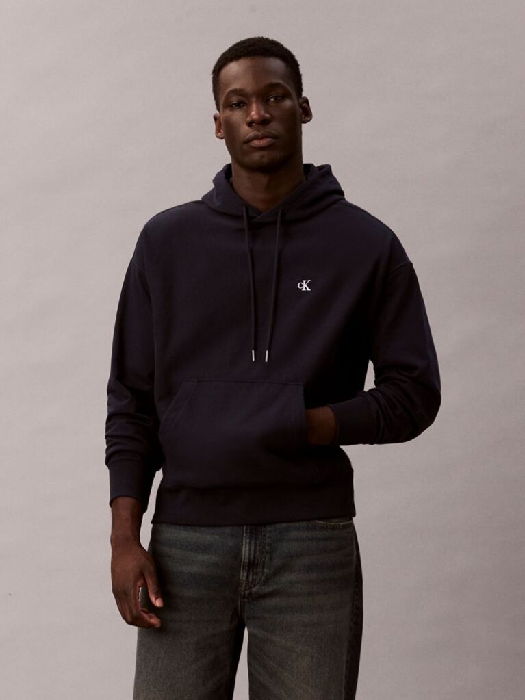 Blue Terry Hoodie  Men