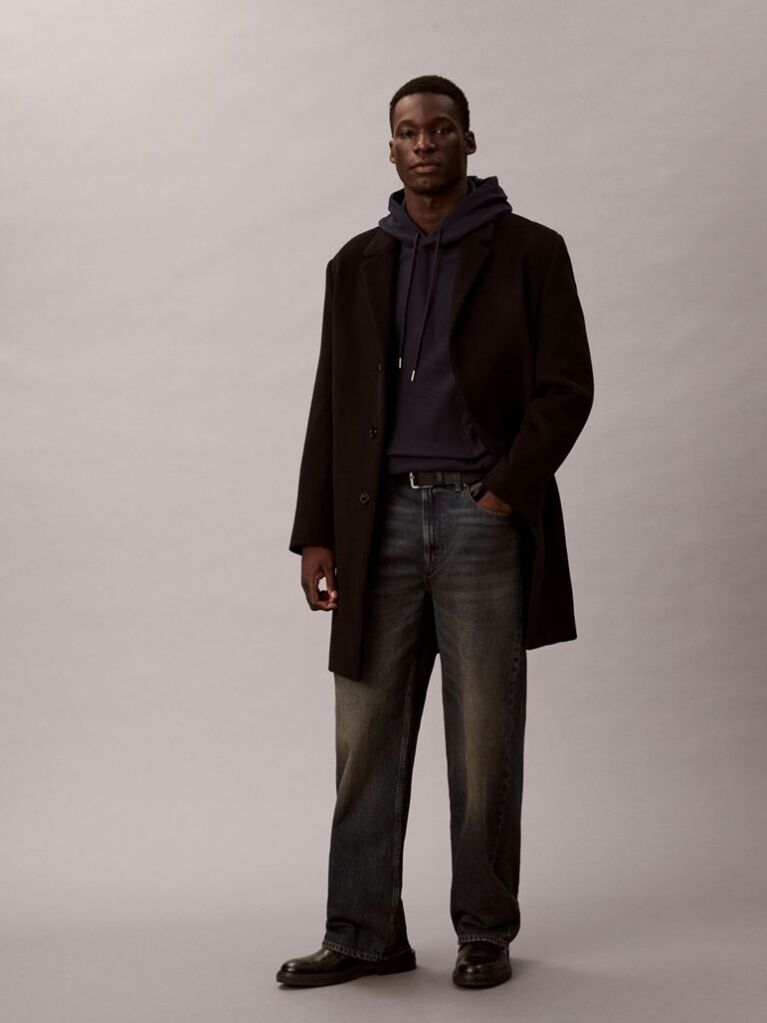 Blue Terry Hoodie  Men
