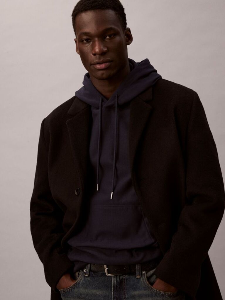 Blue Terry Hoodie  Men