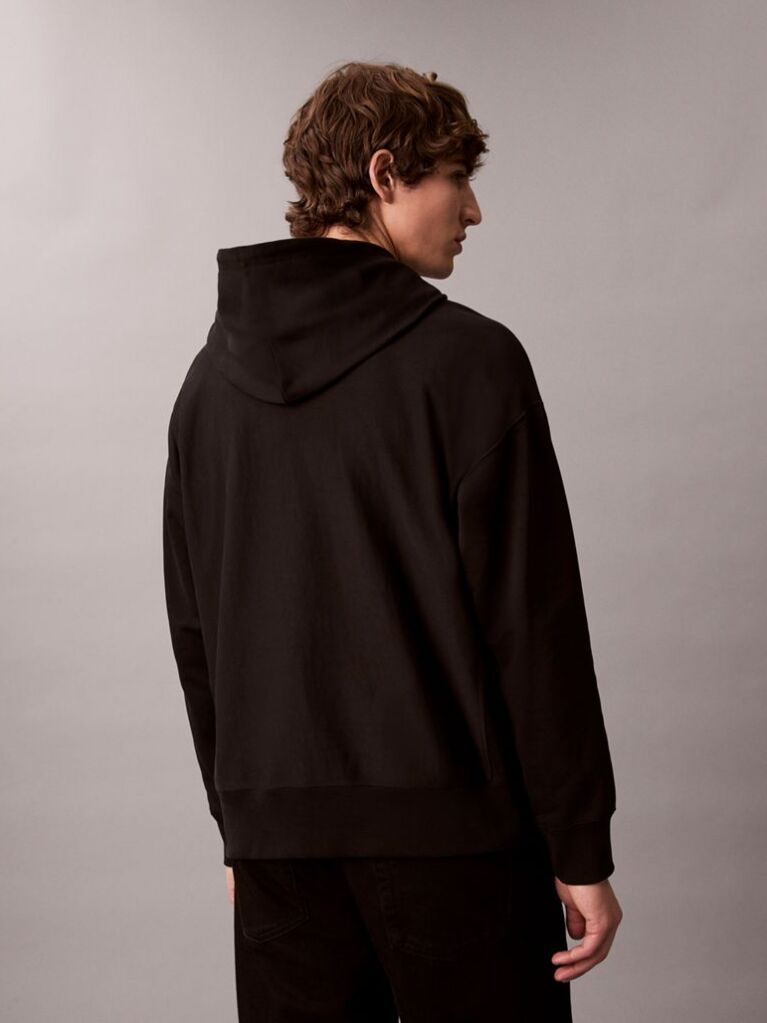 Μαύρο Hoodie Από Terry  Άνδρας