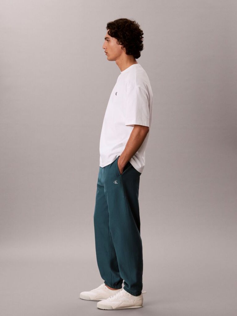 Green Cotton Terry Monogram Joggers  Men