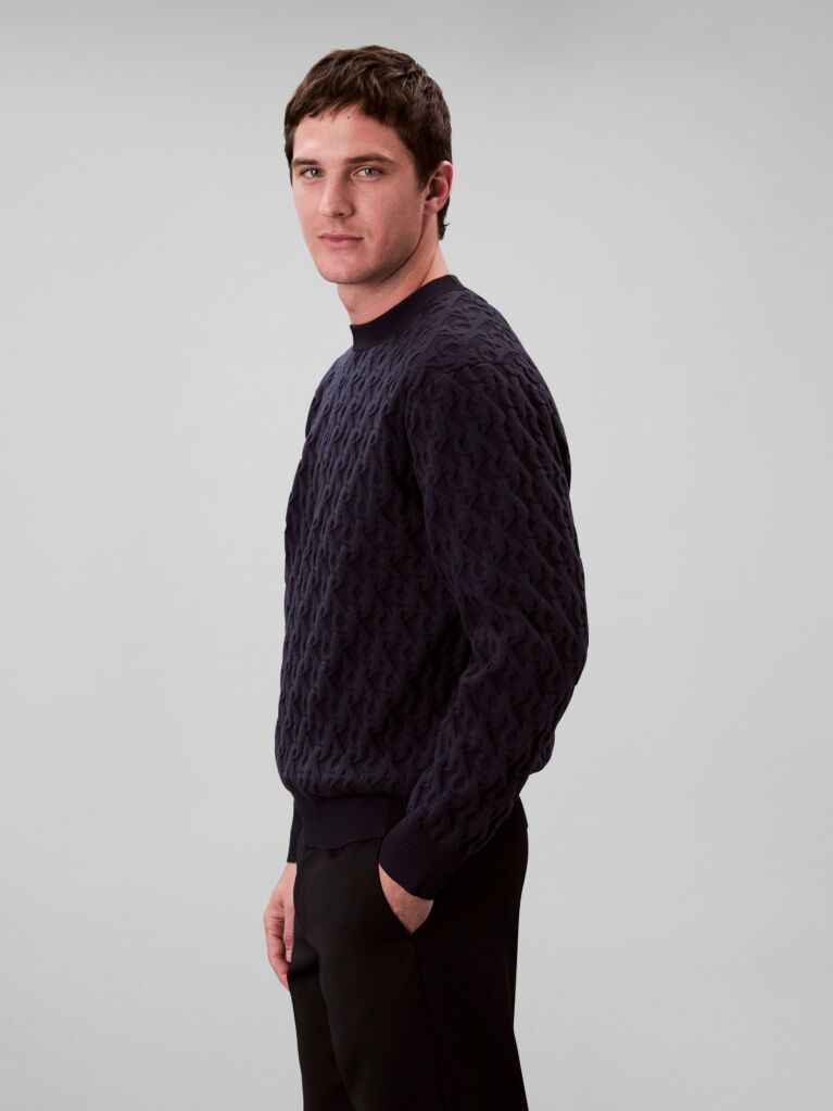 Blue Cotton Jumper  Men