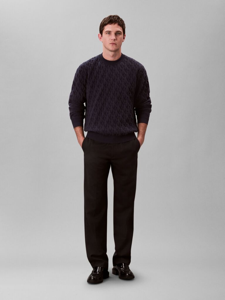 Blue Cotton Jumper  Men