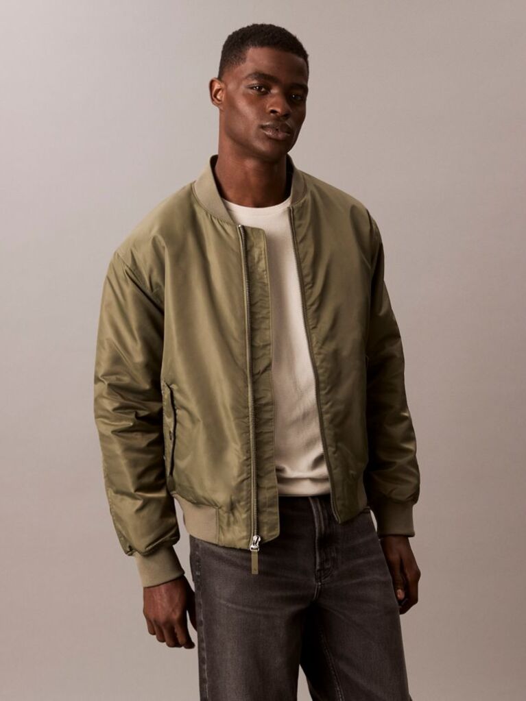 Πράσινο Nylon Bomber Τζάκετ  Άνδρας