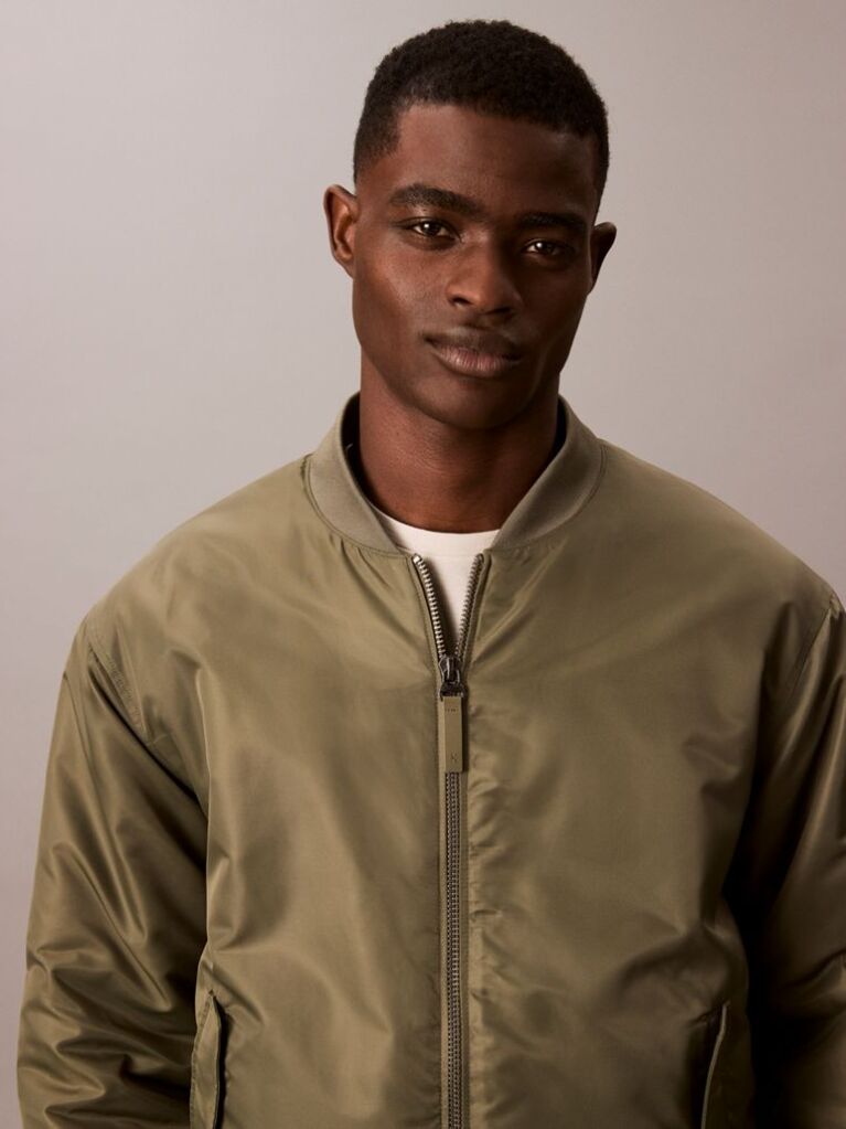 Πράσινο Nylon Bomber Τζάκετ  Άνδρας