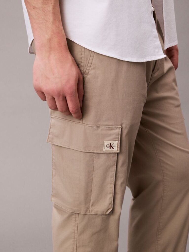 Χακί Cargo Παντελόνι Σε Skinny Γραμμή  Άνδρας