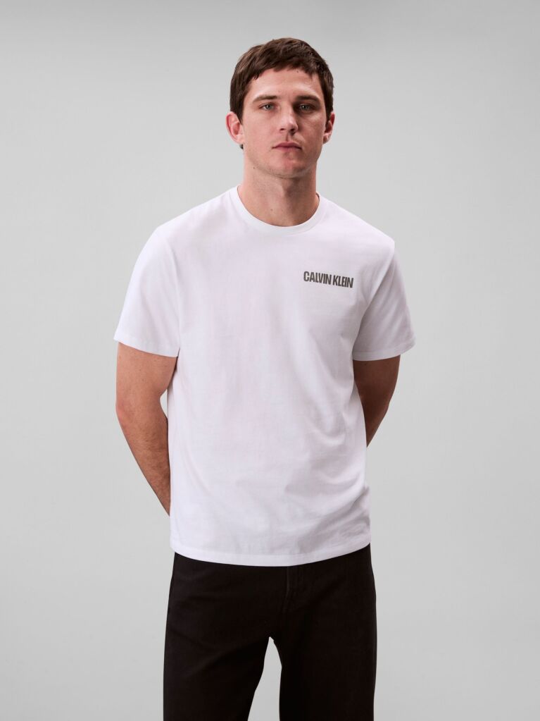 Λευκό Κοντομάνικο T-Shirt  Άνδρας