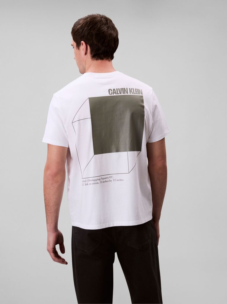 Λευκό Κοντομάνικο T-Shirt  Άνδρας