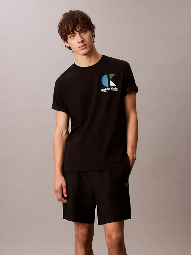 Black Graphic Logo T-shirt  Men
