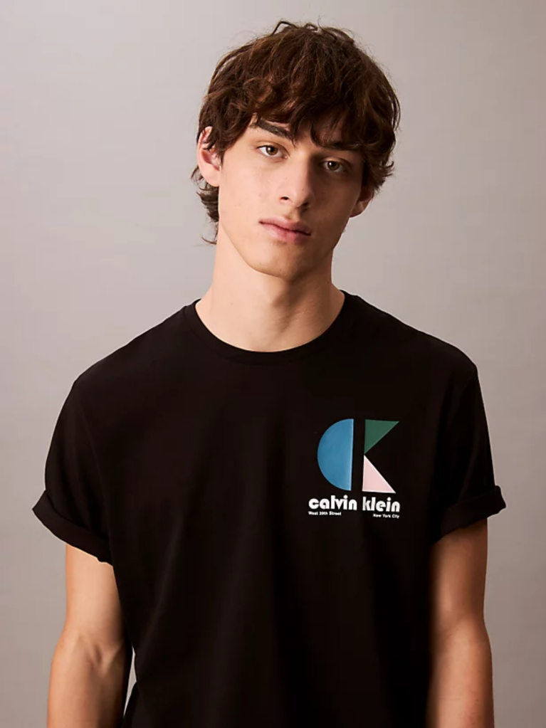 Black Graphic Logo T-shirt  Men