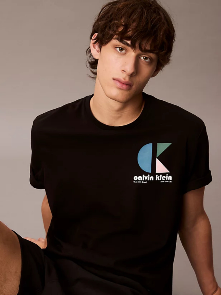 Black Graphic Logo T-shirt  Men