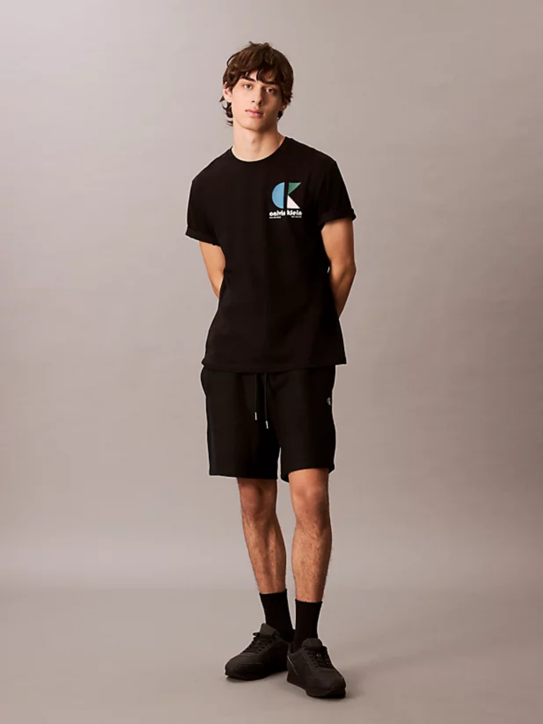 Black Graphic Logo T-shirt  Men