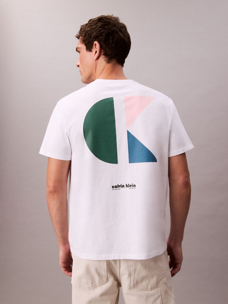 Λευκό T-shirt Με Λογότυπο  Άνδρας