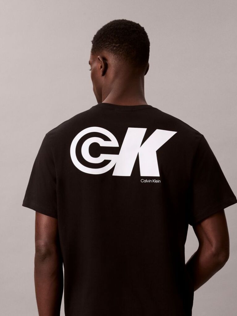 Μαύρο T-Shirt Με Λογότυπο  Άνδρας
