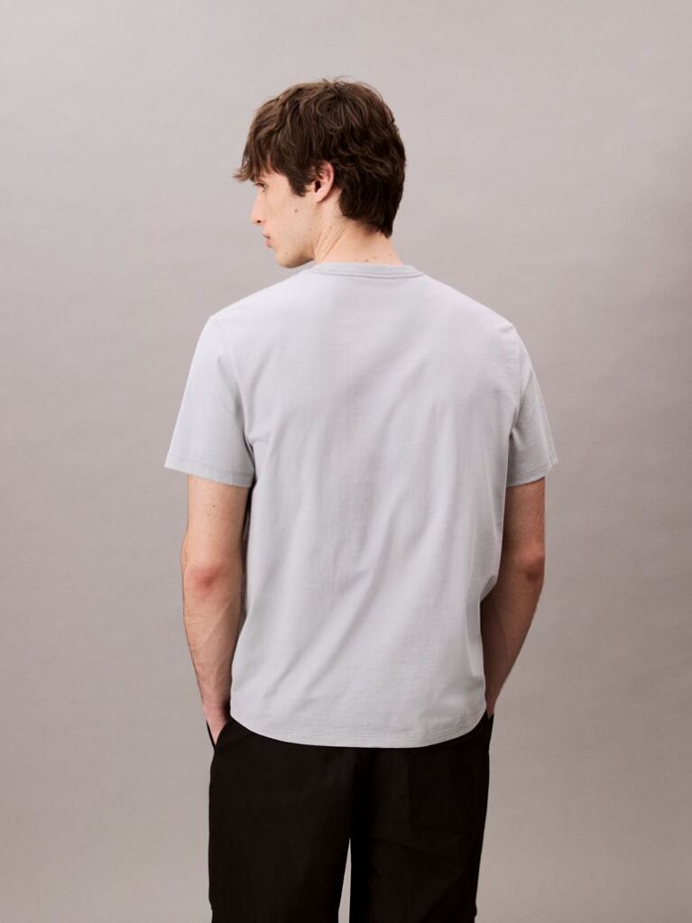 Grey Monogram Logo Easy Tee  Men