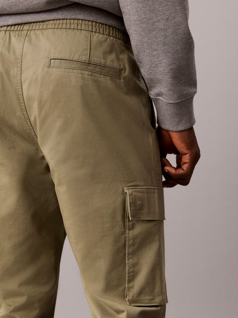 Green Skinny Twill Cargo Pants  Men