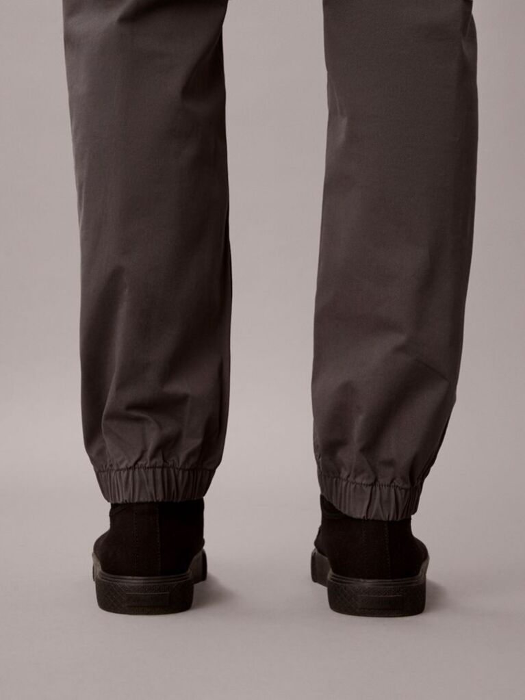 Grey Skinny Twill Cargo Pants  Men