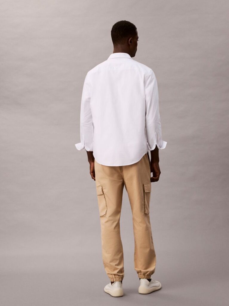 Μπεζ Cargo Παντελόνι Σε Skinny Γραμμή Από Twill  Άνδρας