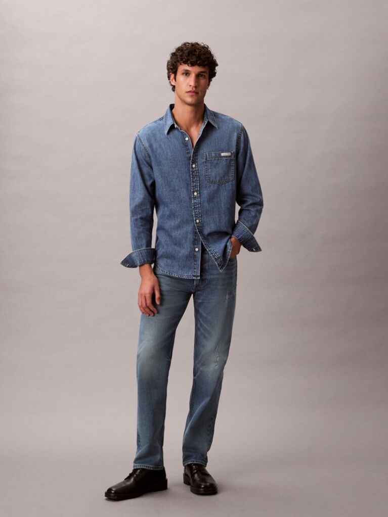 Denim Τζιν Σε Ίσια Γραμμή  Άνδρας