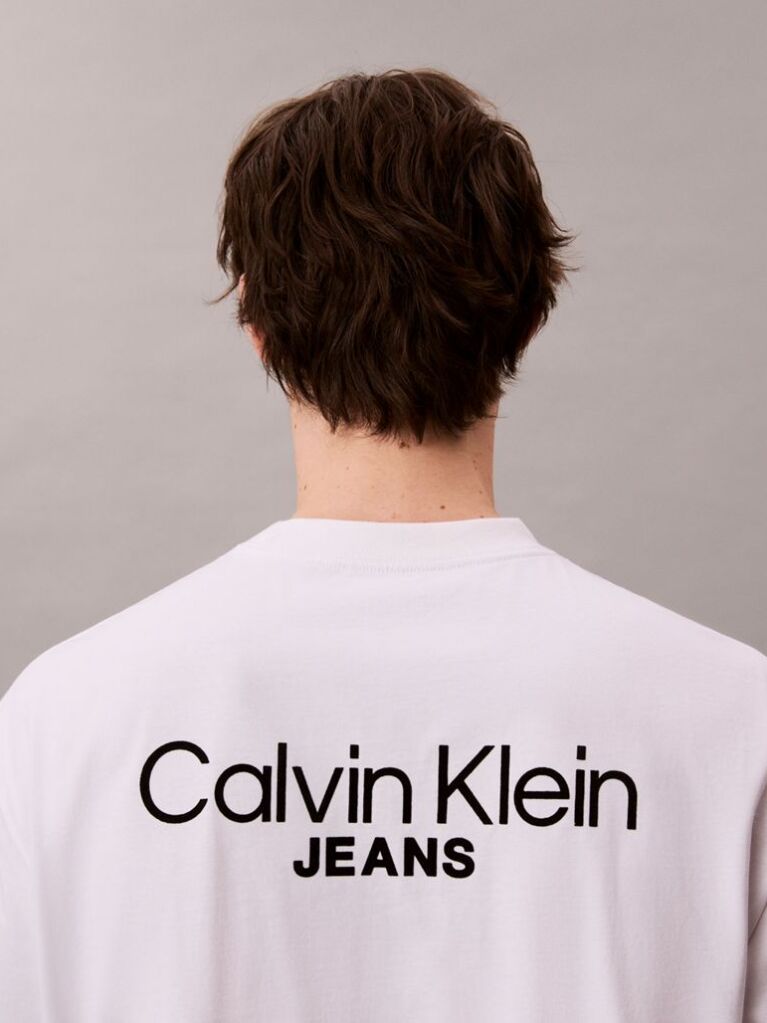 White Back Logo T-shirt  Men