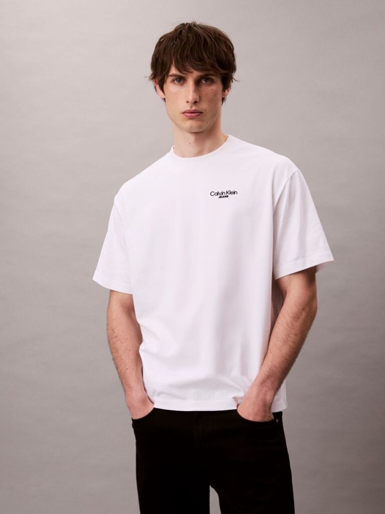 White Back Logo T-shirt  Men