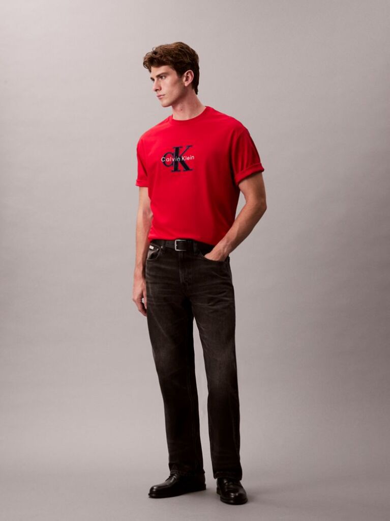 Red Monologo Graphic Relaxed T-Shirt  Men