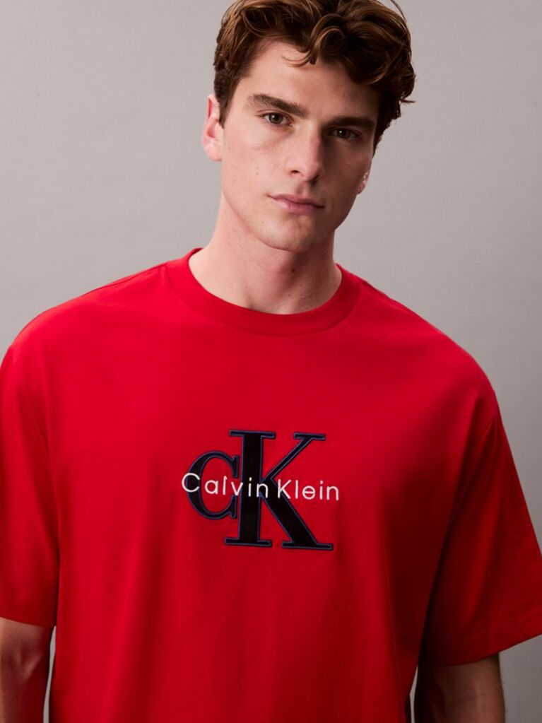 Red Monologo Graphic Relaxed T-Shirt  Men