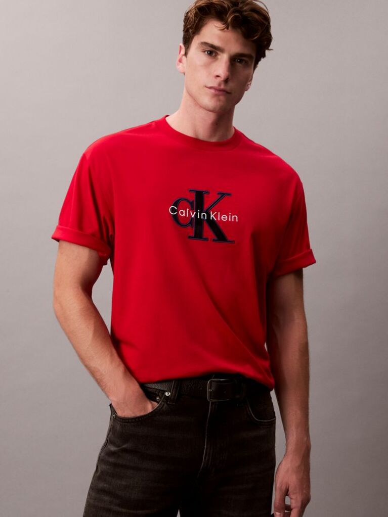 Red Monologo Graphic Relaxed T-Shirt  Men