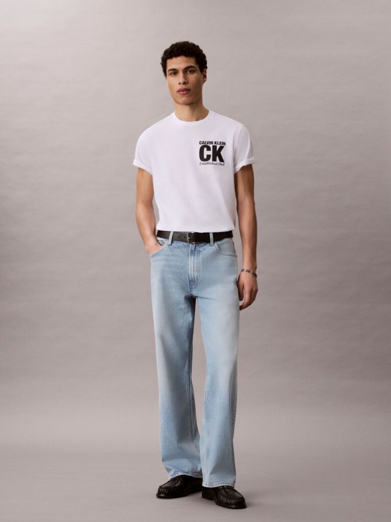 White Short Sleeve Graphic T-Shirt  Men