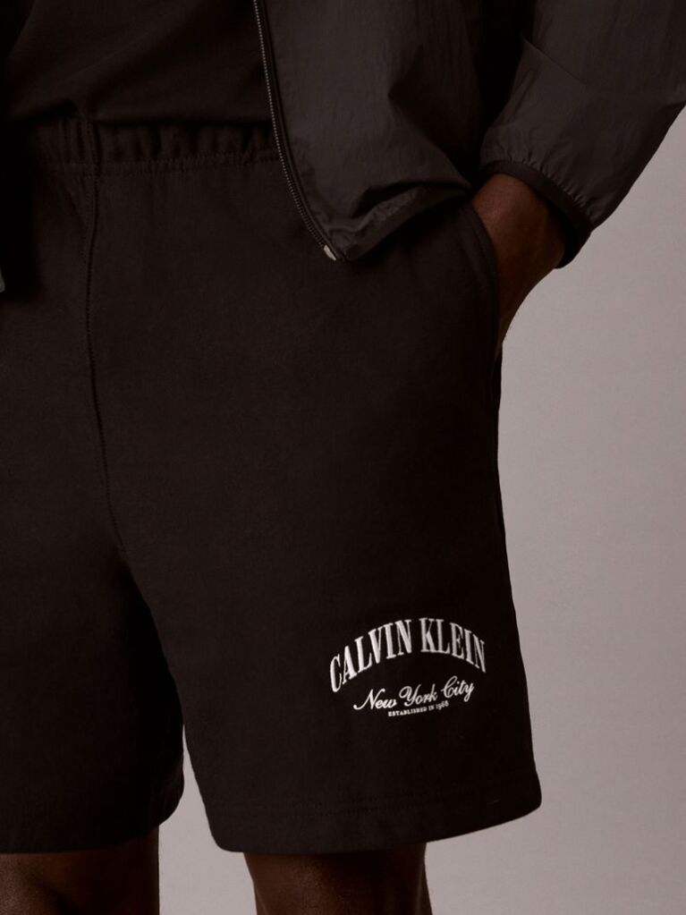 Black Premium Terry Jogger Shorts  Men