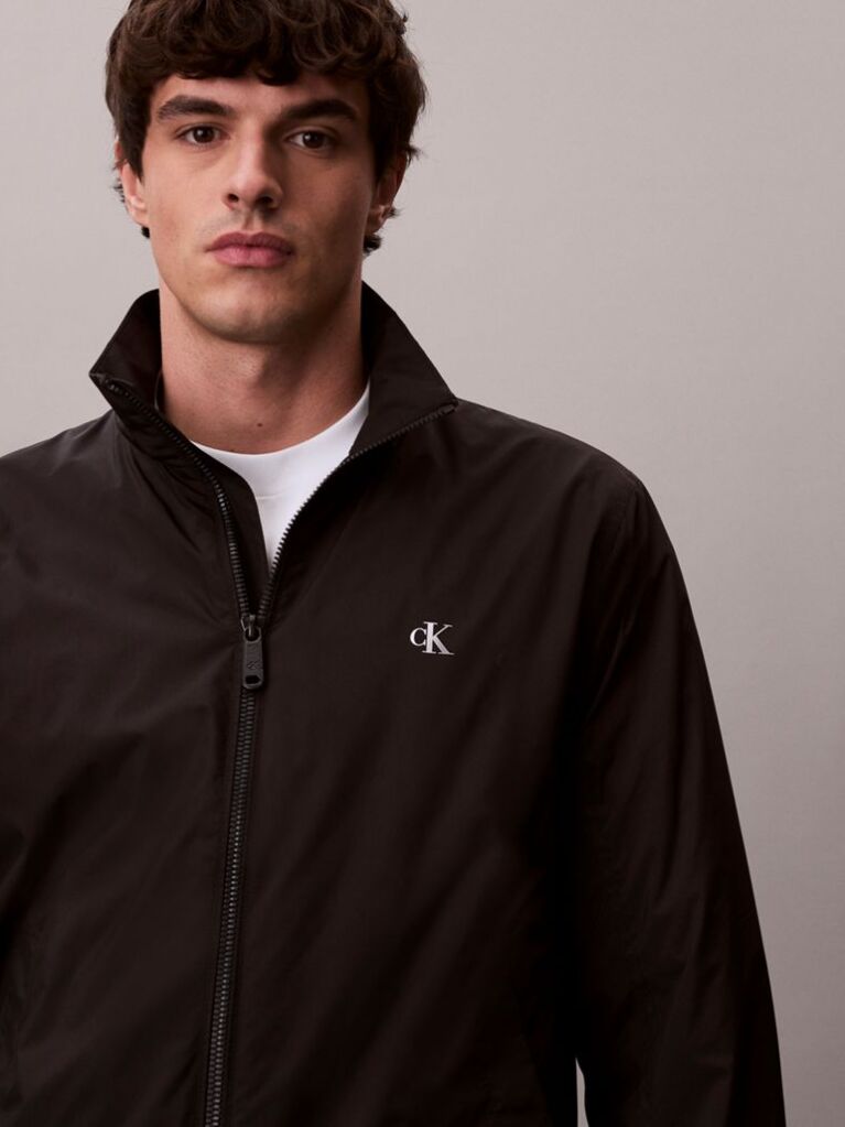 Black Technical Zip-Up Jacket  Men