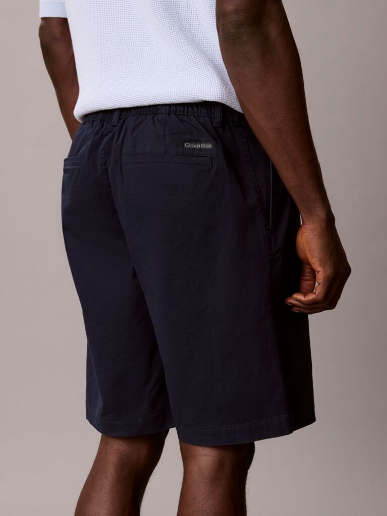Μπλε Chino Σορτς Από Βαμβακερό Twill  Άνδρας